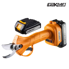 Ножица лозарска акумулаторна безчеткова Baukraft 18V 2x2Ah 25mm в куф. BK-PSH03