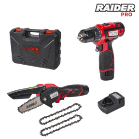 Комплект Акумулаторни Бормашина & Резачка RAIDER 12V 2x2Ah 3 вериги куфар RDP-CDLGP02