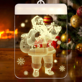 Декорация за прозорец с коледни светлини 3D  Декорация за прозорец с коледни светлини 3D