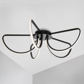 LED осветително тяло с интересен извит дизайн, 68W, черен