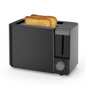 Тостер за хляб Rosberg R51440F, 700W, 2 филии, 6 нива, Подвижна тавичка за трохи, Черен