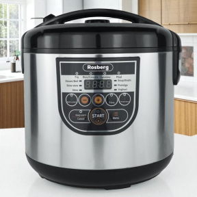 Мултикукър Rosberg R51985E5, 780W, 5литра, 10 програми, Ръчен режим, Таймер, Инокс/Черен