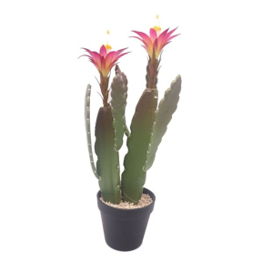 Изкуствено цвете My Garden Cactus в пластмасова саксия, Лилав/Зелен