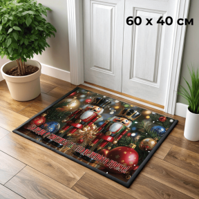 60x40 см Коледна изтривалка, лешникотрошачки