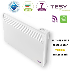 WiFi конвектор TESY Седмичен програматор 24 / 7, 2000W, за стена (CN 031 200 EI CLOUD W)