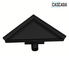 Рогов неръждаем сифон Cascada Delta DUO, 200 x 200 мм, ф 40 / 50, Черен