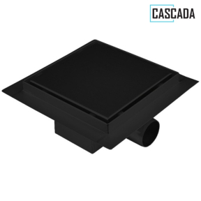 Рогов неръждаем сифон Cascada DUO, 150 x 150 мм, ф 40 / 50, Черен