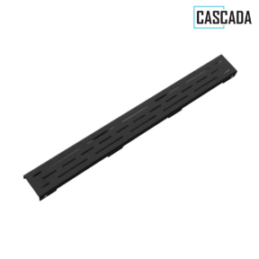 Линеен неръждаем подов сифон Cascada черен 400 мм ф40/50