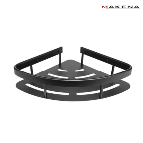 Стенен решетъчен кош за баня Makena GL-S, 24х7.5х24 см - черен