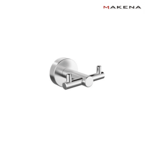 Двойна закачалка за баня Makena Round, хром