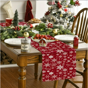 Коледен тишлайфер за маса със заснежен дизайн, 40х150см./ 33х183см. Коледен тишлайфер за маса със заснежен дизайн, 40х150см./ 33х183см.
