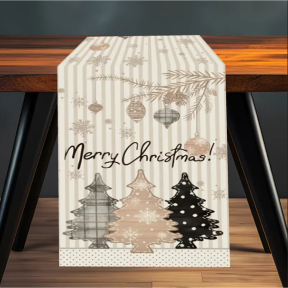 Коледен тишлайфер за маса с празничен надпис, 40х150см./ 33х183см. Коледен тишлайфер за маса с празничен надпис, 40х150см./ 33х183см.