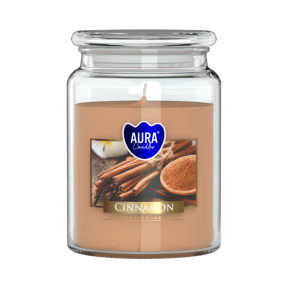 Ароматизирана свещ с капак, ø9.9x14 см - канела