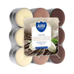 Чаени свещи в алуминиева чашка 18 бр., ø3.9x1.5 см - ванилия