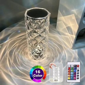 LED кристална настолна лампа
